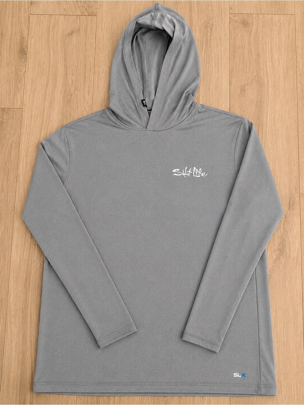 Salt Life Boys Gray Performance Hoodie Long-Sleeve Shirt